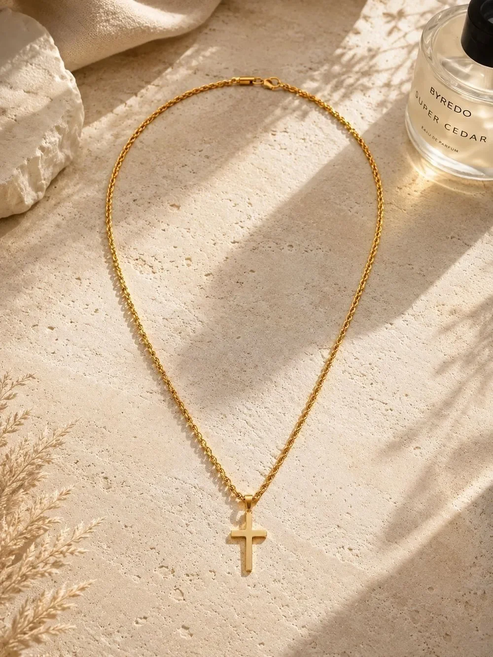Classic Gold Cross Necklace